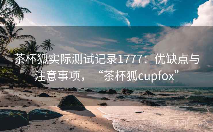 茶杯狐实际测试记录1777：优缺点与注意事项，“茶杯狐cupfox”