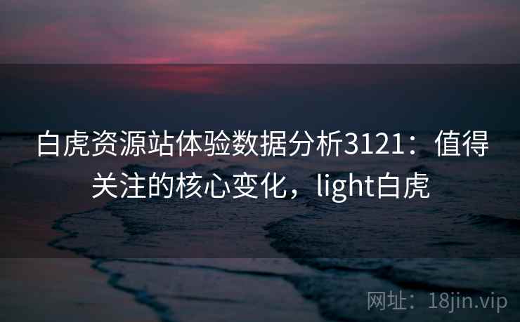 白虎资源站体验数据分析3121：值得关注的核心变化，light白虎