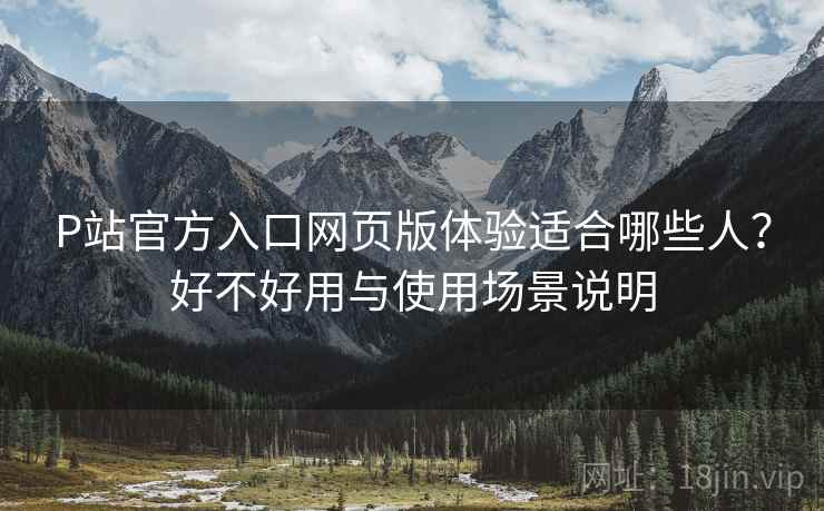 P站官方入口网页版体验适合哪些人？好不好用与使用场景说明