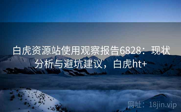 白虎资源站使用观察报告6828：现状分析与避坑建议，白虎ht+