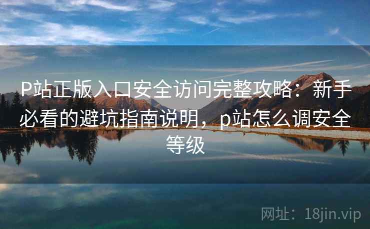P站正版入口安全访问完整攻略：新手必看的避坑指南说明，p站怎么调安全等级